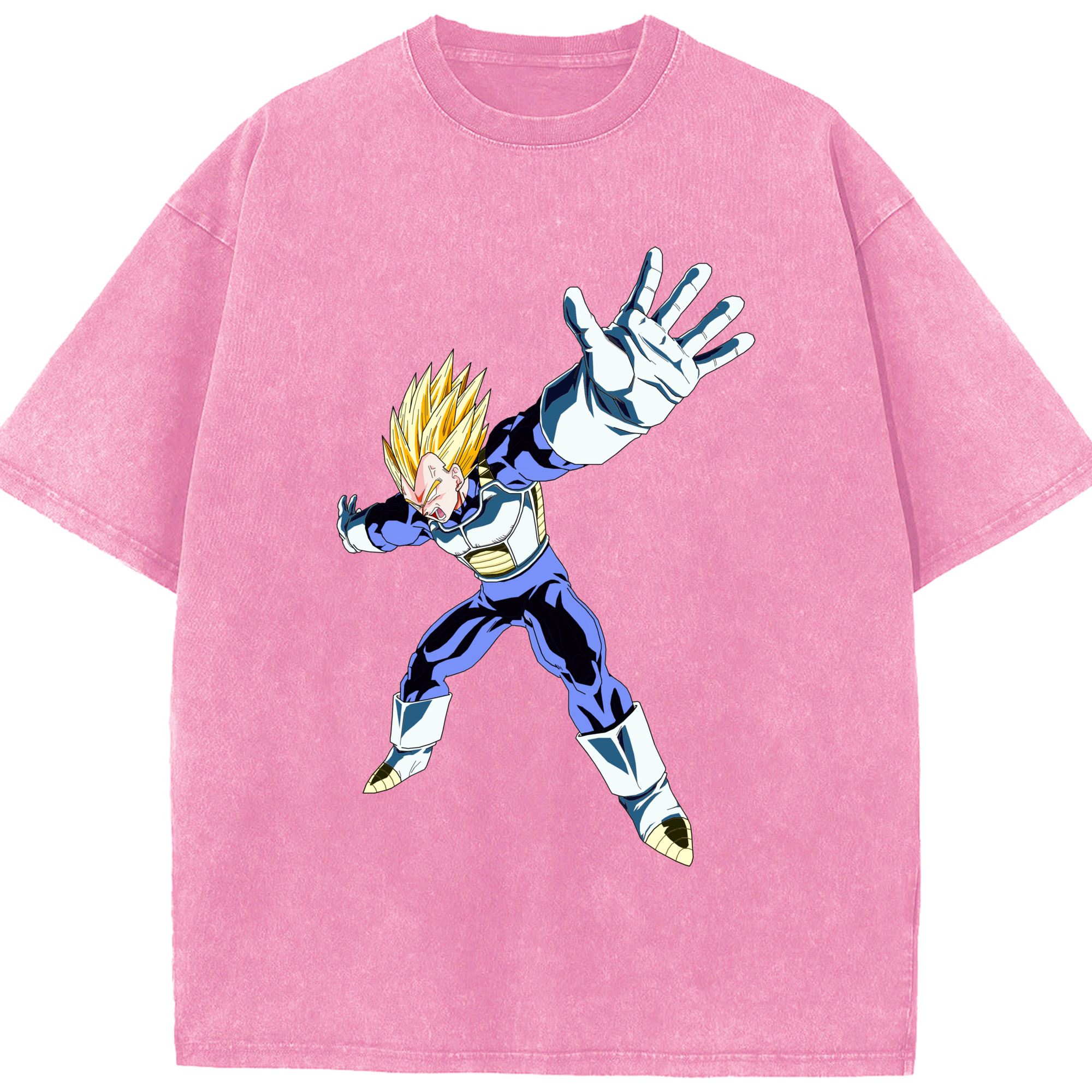 （画像用） ドラゴンボール ベジータ四世（Bejīta Yonsei）DRAGON BALL Vegeta IV 綿100% ヴィンテージ風 半袖Tシャツ（フロントプリント）